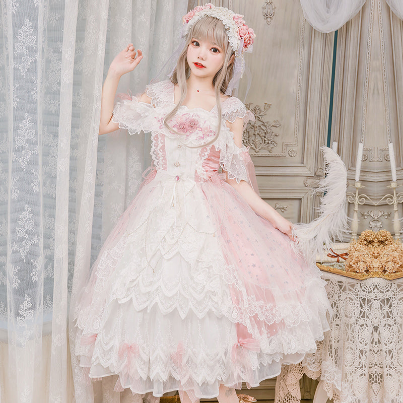 Brilliant Tea Party lace and ruffle princess dress