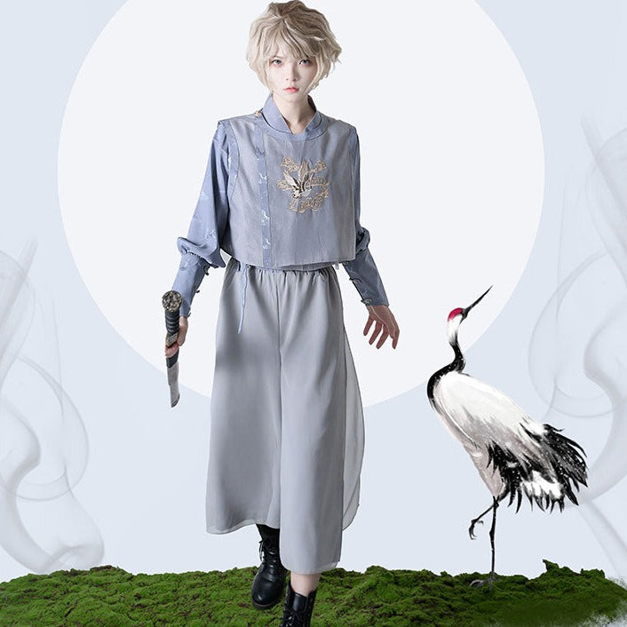 Prince Crane Embroidered Hana Lolita Vest