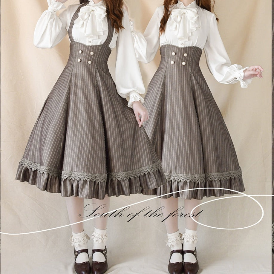 Classical 2way high waist jumper skirt