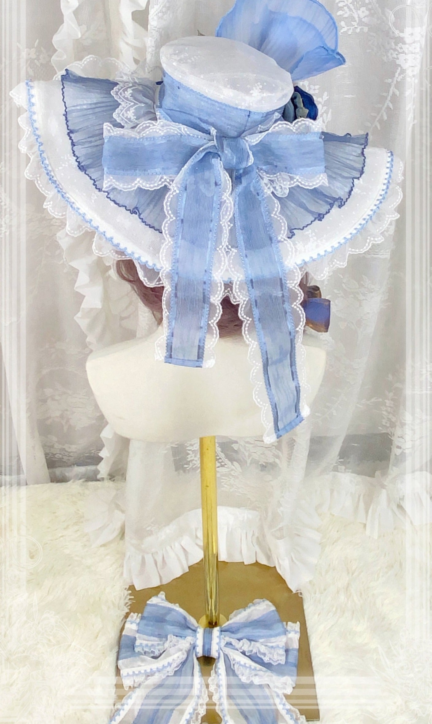 [Simultaneous purchase only] Double-flowered Rose Princess hat and corsage