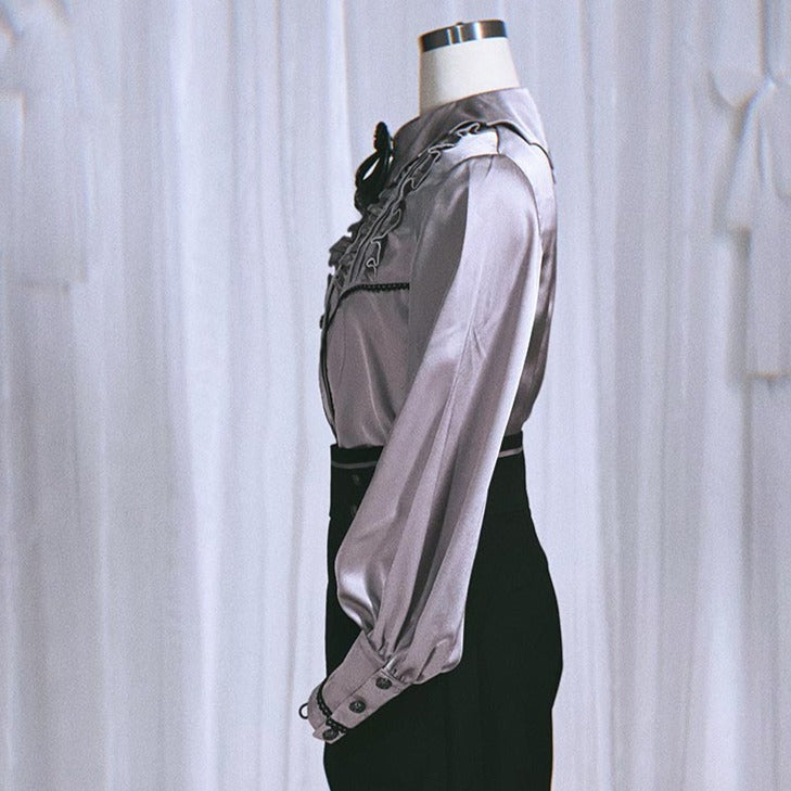 Prince Lolita Knight Style Frill Tie Blouse 