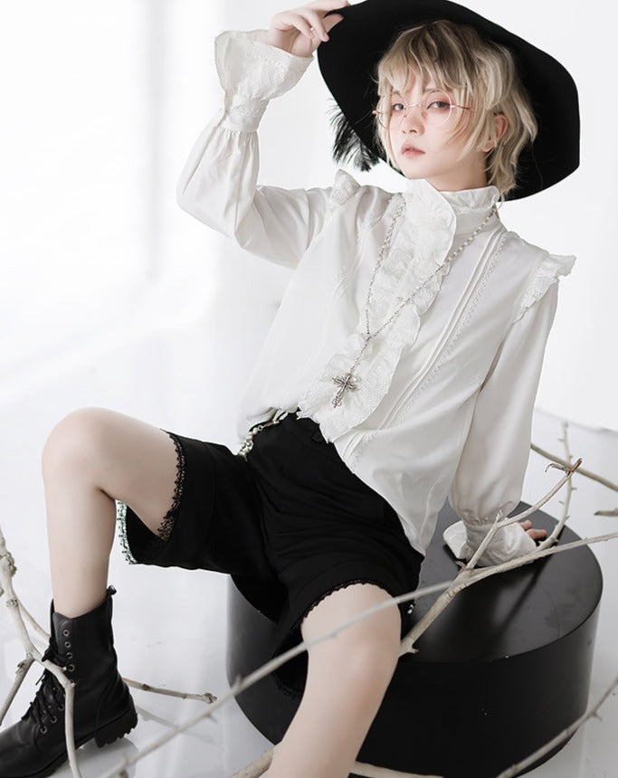 【予約販売】皇子系ロリィタ 裾レースショートパンツ