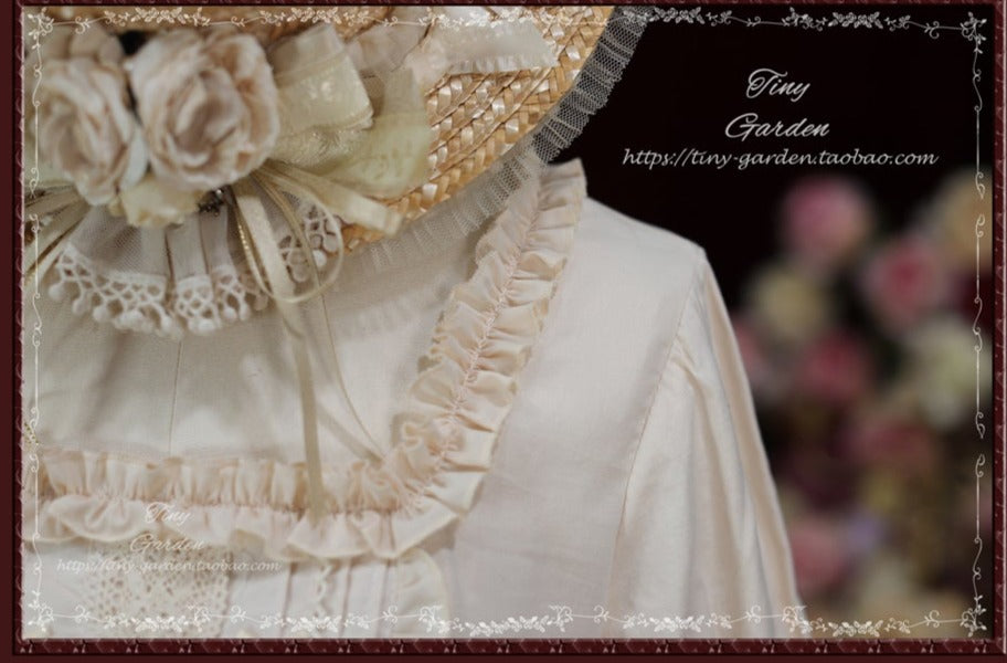 [Reservation sale] Antique ball elegant summer dress square neck type