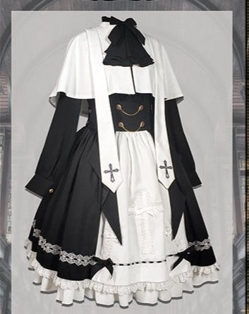 [Pre-order] Holy academy Gakuin Gothic Lolita skirt and cape setup 