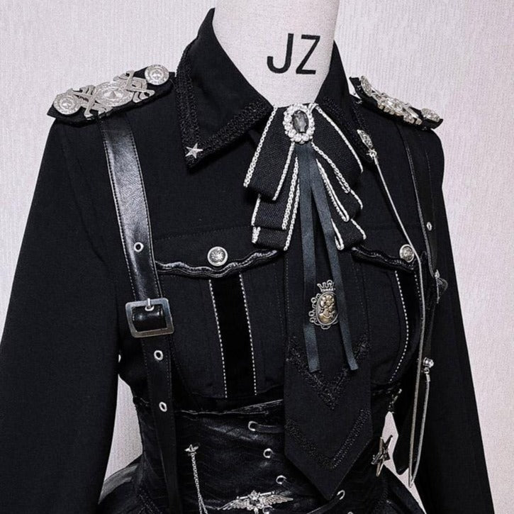 [Reservation sale] Military Lolita ALPHA Blouse with epaulette accessories