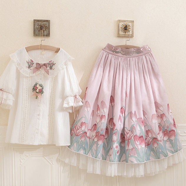 Kimono style dress with Japanese style maid apron