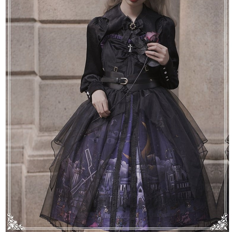[Pre-order] Town of Witches Gothic Lolita Dark Elegant Jumper Skirt