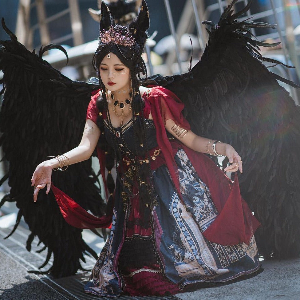 [Pre-order] Twilight Egyptian Lolita Jumper Skirt with Gorgeous Shawl