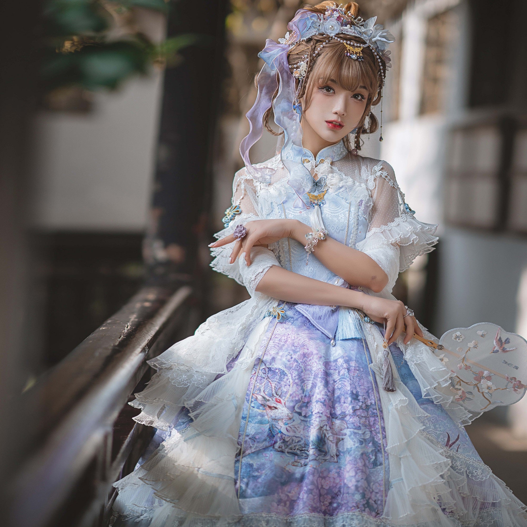 九色鹿 華ロリ プリンセスドレスフルセット