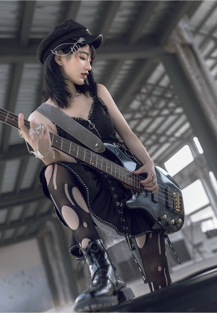 ライブに着ていきたいゴスロリ風　ジャンパースカート