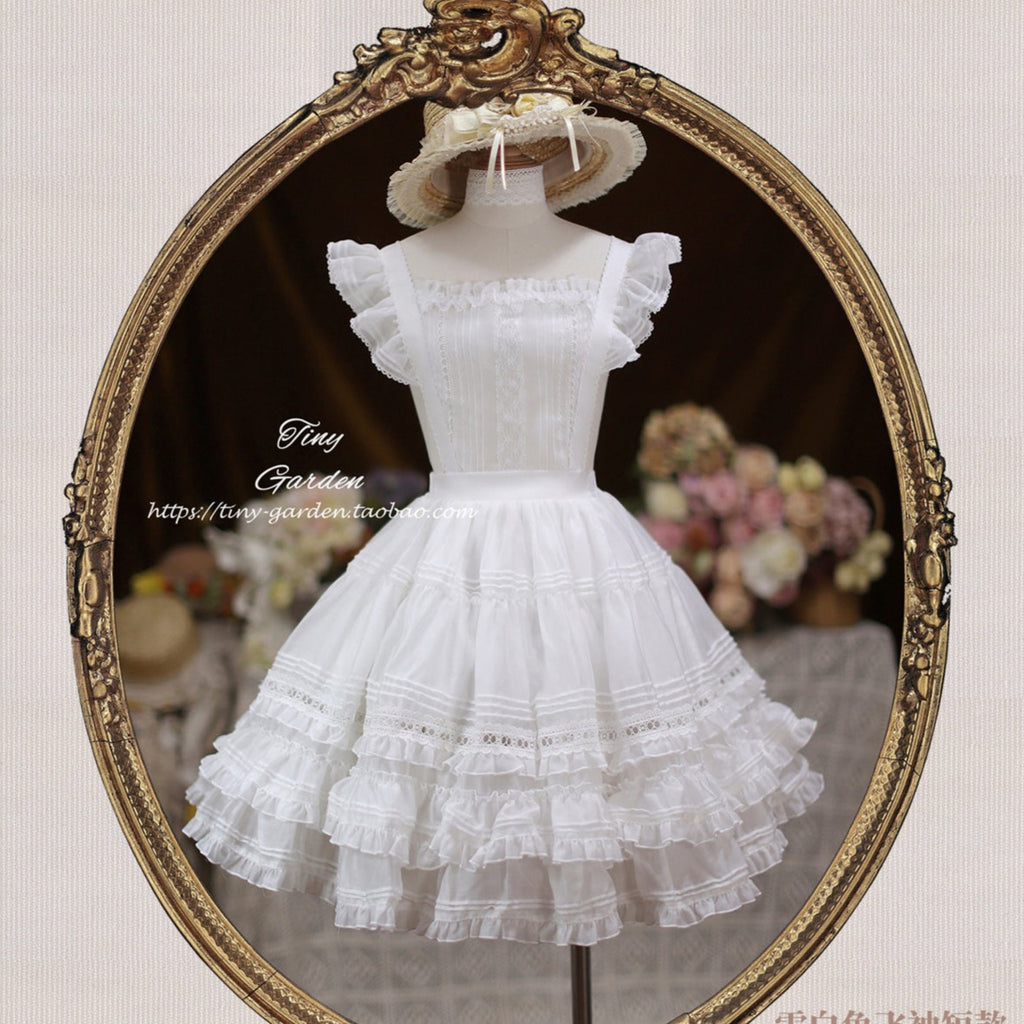 [Outlet] French girly 2way apron skirt [with flared sleeves]