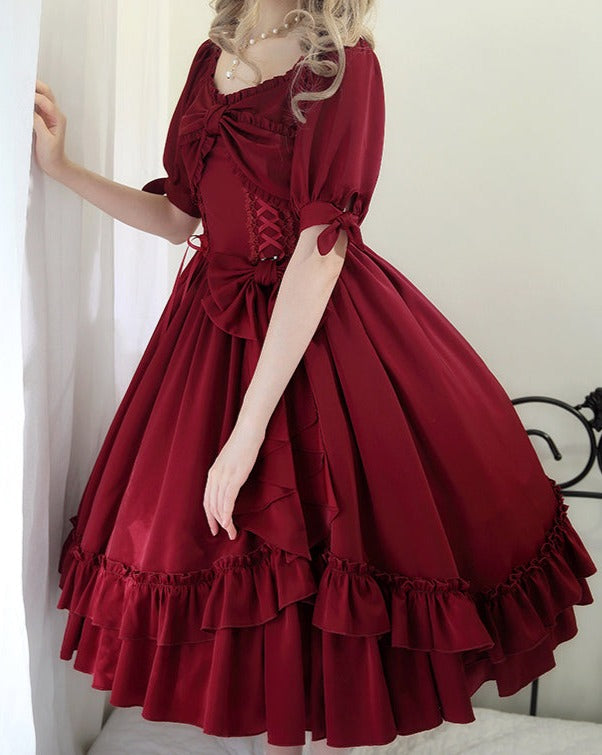 [Pre-order] Elegant French Lolita Ribbon Dress