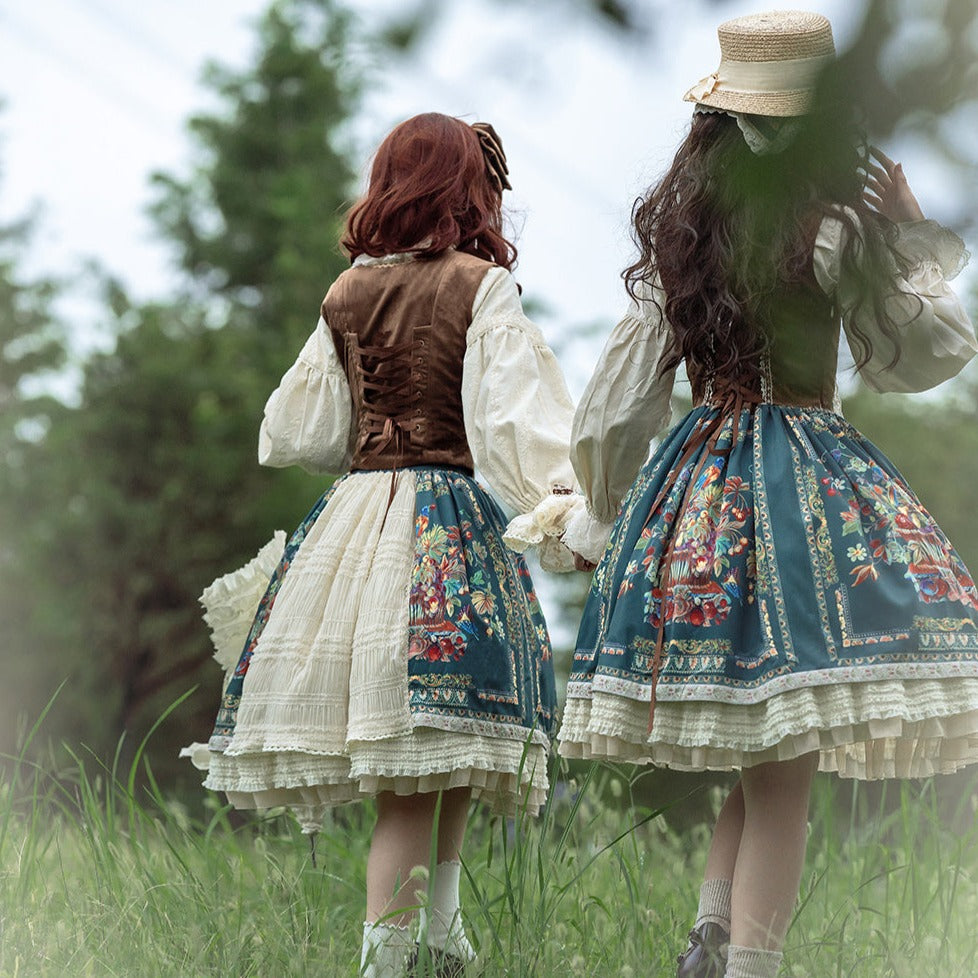 [Pre-order] Bavarian Girl Country-style Skirt [Short Type]