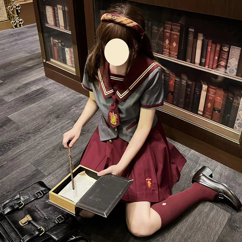 ホグワーツ魔法魔術学校 ダブルボタン ベルト付きミニスカート