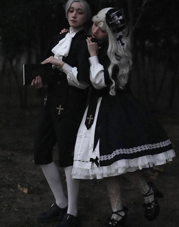 【予約販売】Holy academy 皇子系 ゴスロリ パンツ・マントセットアップ