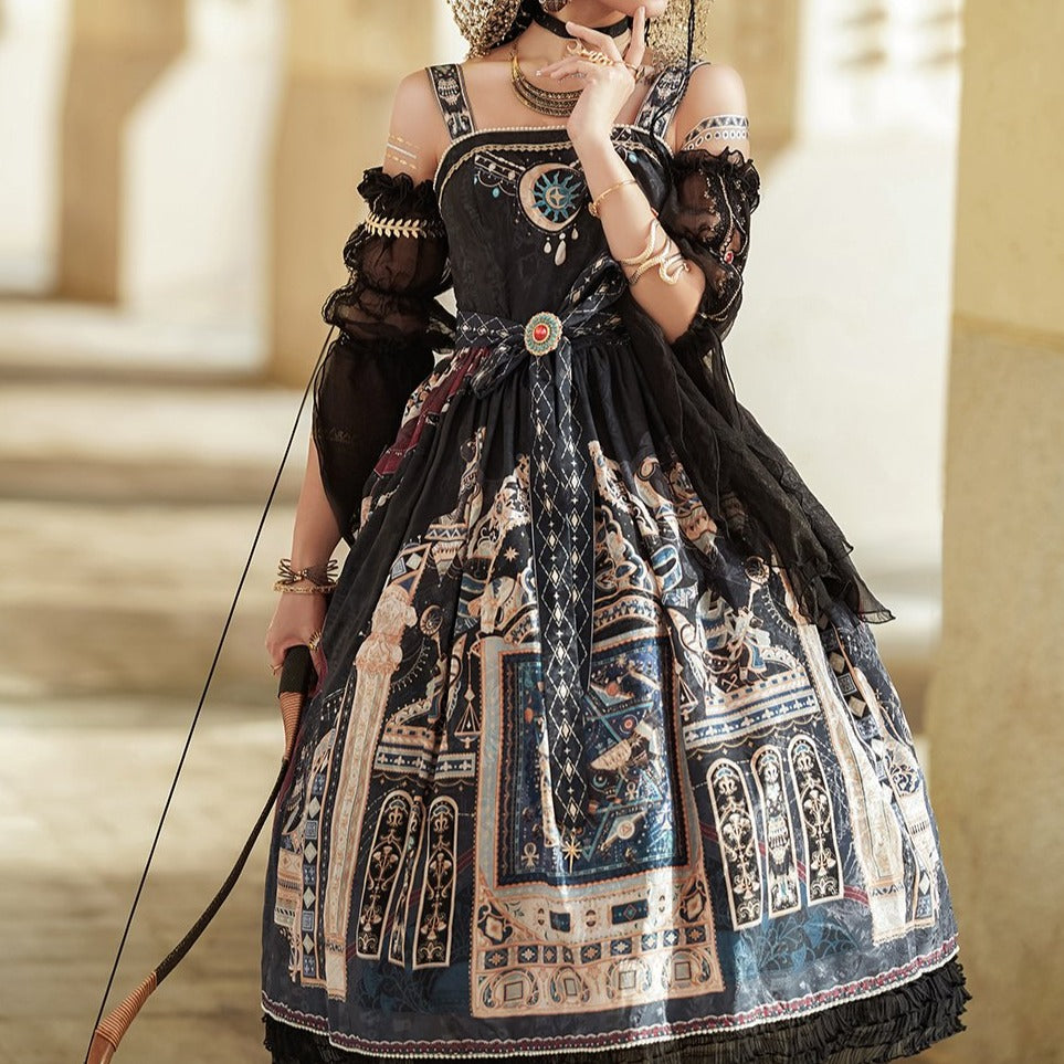 [Pre-order] Twilight Egyptian Lolita Shoulder Strap Jumper Skirt