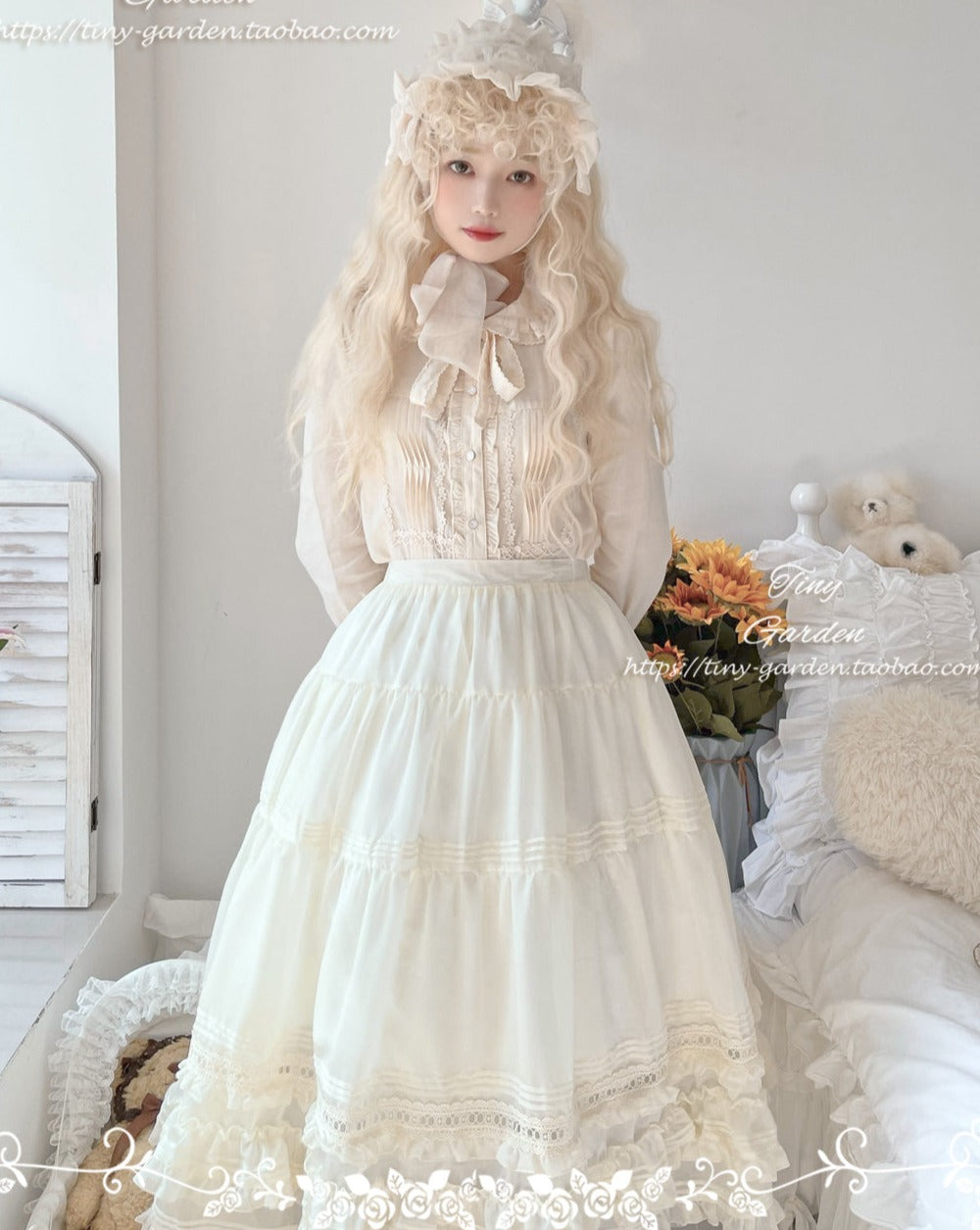 [Outlet] French girly 2way apron skirt [with flared sleeves]