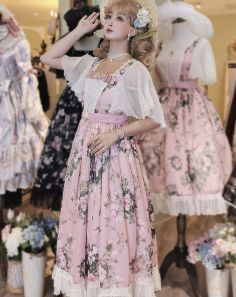 [Pre-order] Rose Garden Flying Sleeve Classic Lolita Dress