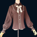 [Pre order] Changeable collar lantern sleeve blouse