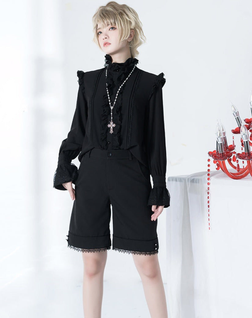 【予約販売】皇子系ロリィタ 裾レースショートパンツ