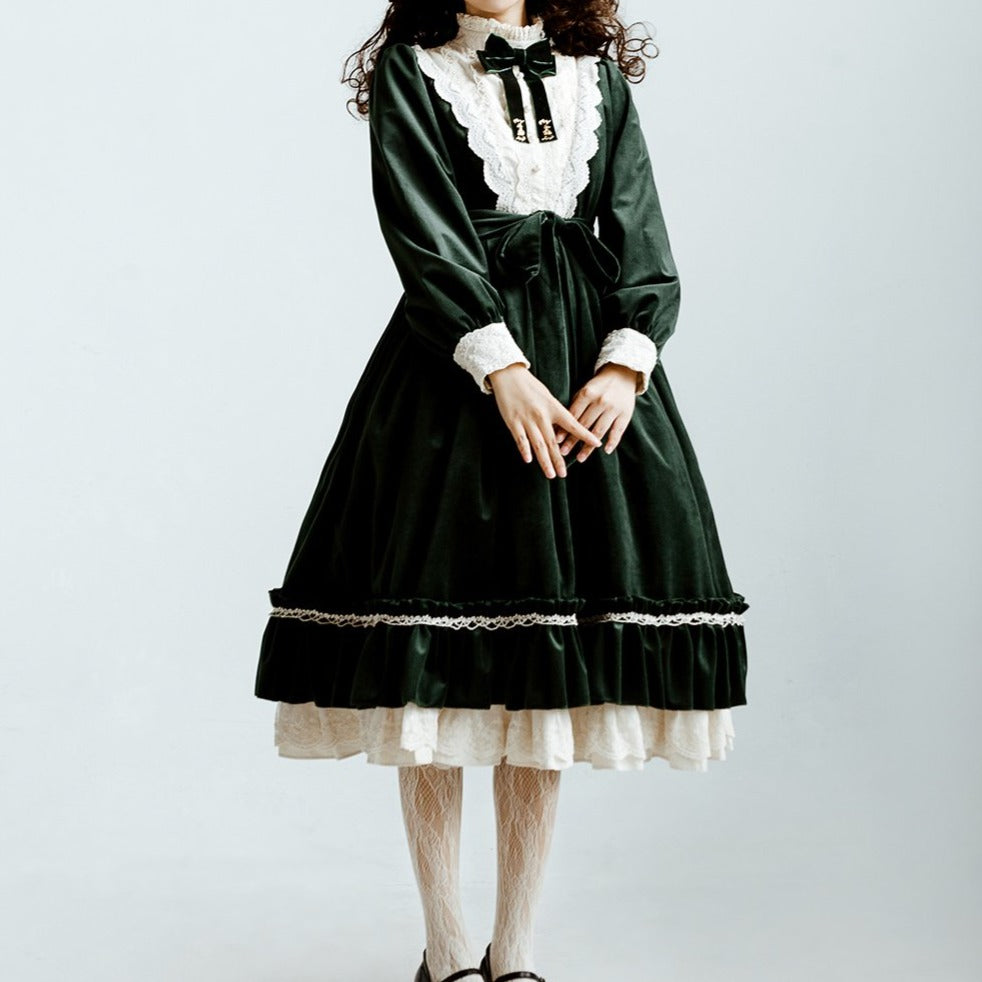 [Pre-order] British Classical Lolita Velvet Dress