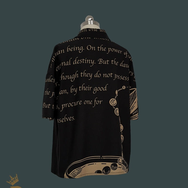 Prince Lolita Print String Tie Blouse