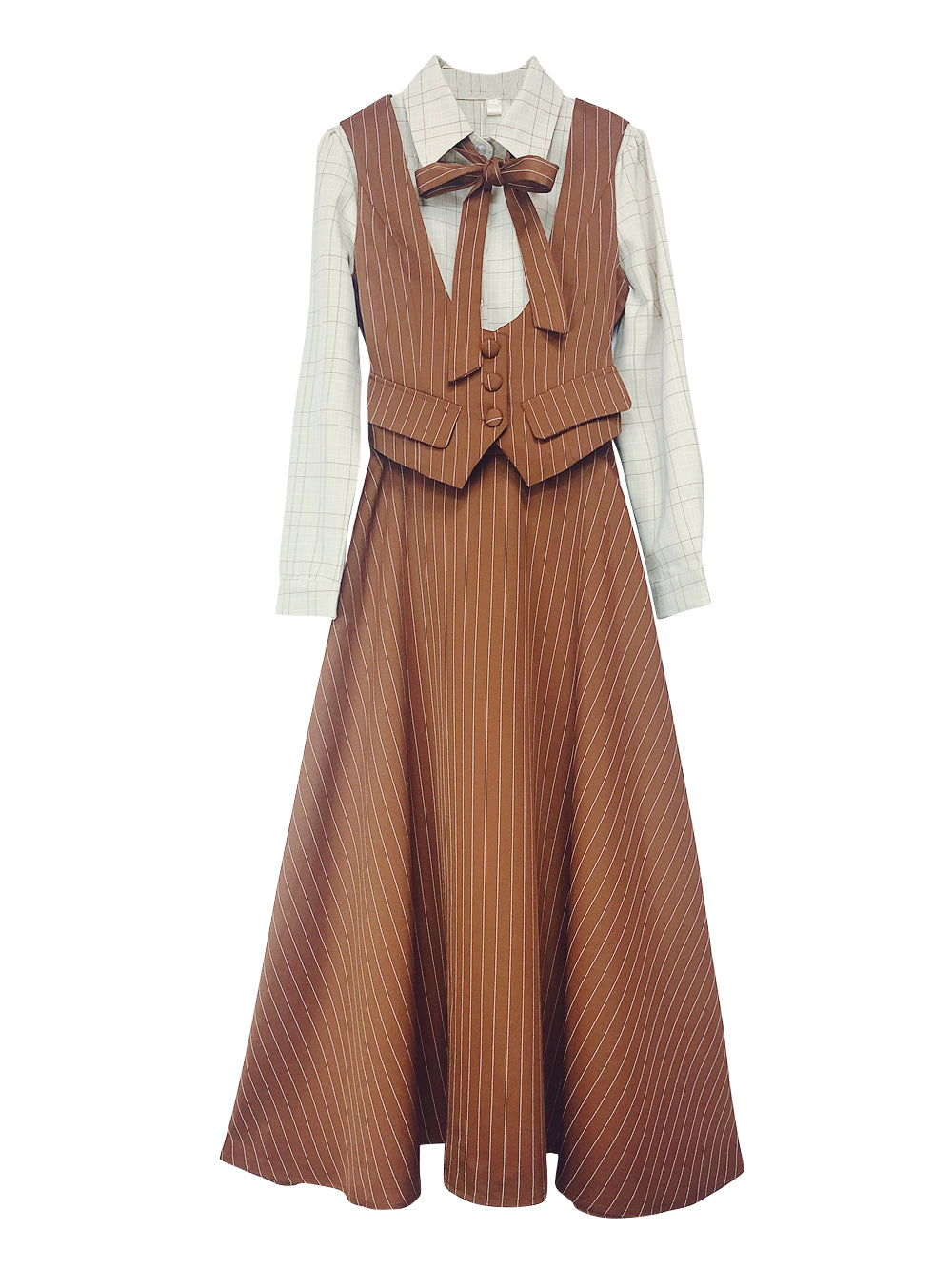 English elegant trad vertical stripe setup