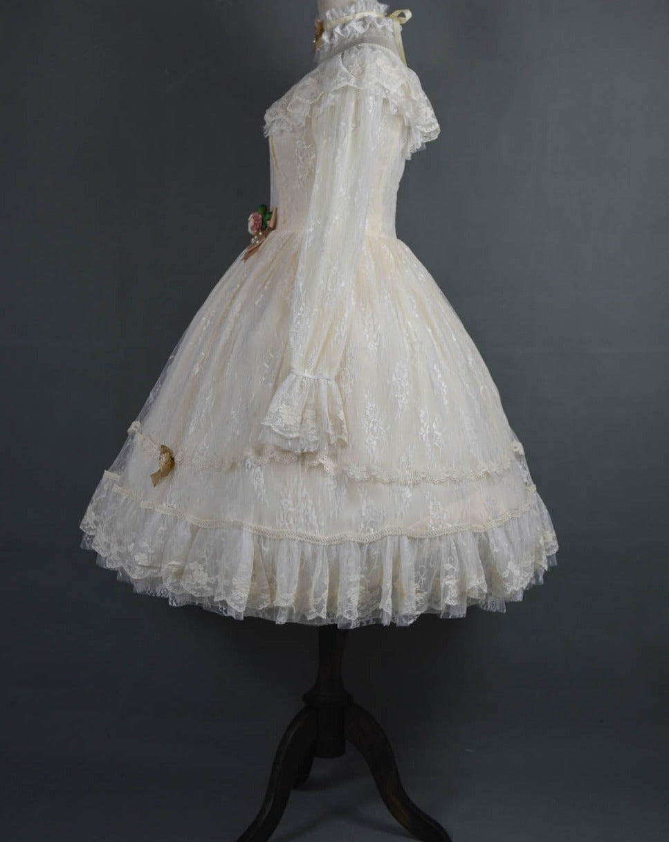 [Pre-order] Morning Mist Sweet Elegant Lace Dress