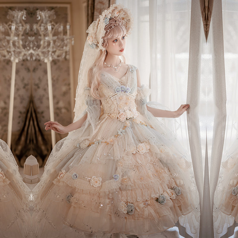 Spirit of Flora pale flower princess dress