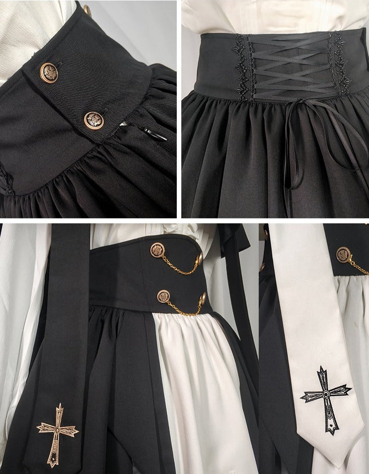 [Pre-order] Holy academy Gakuin Gothic Lolita skirt and cape setup 