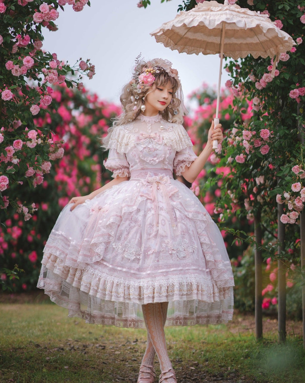 Territory of Sunset Ruffle and Lace Princess Dress