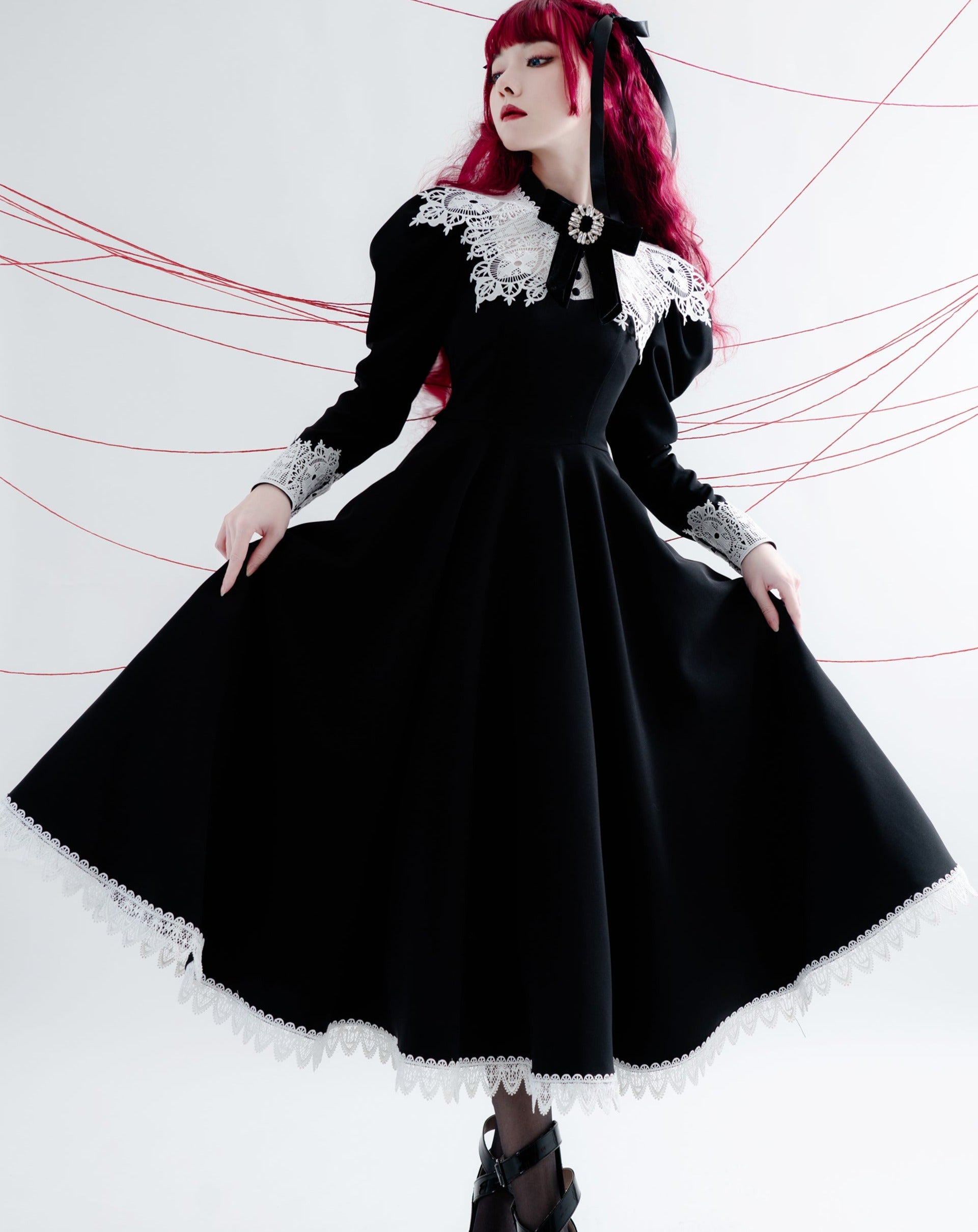 Princess, All the Best Retro Long Sleeve Dress Long Type