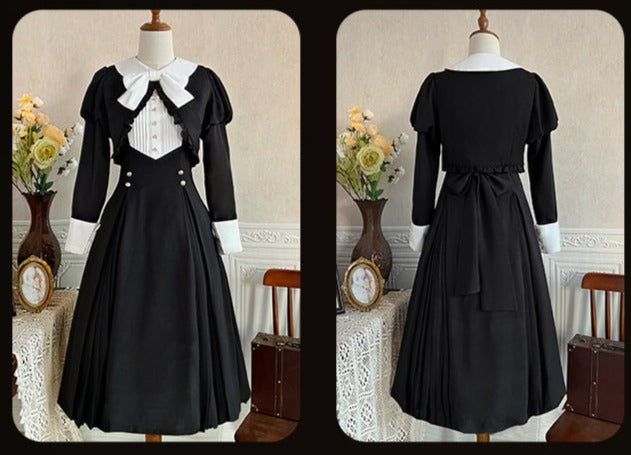 Monastery uniform style jumper skirt and short jacket setup