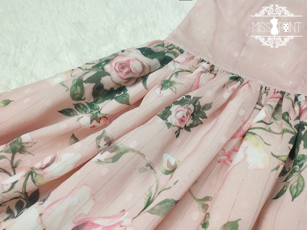 [Pre-order] Rose Garden 2-way design neck classic lolita jumper skirt