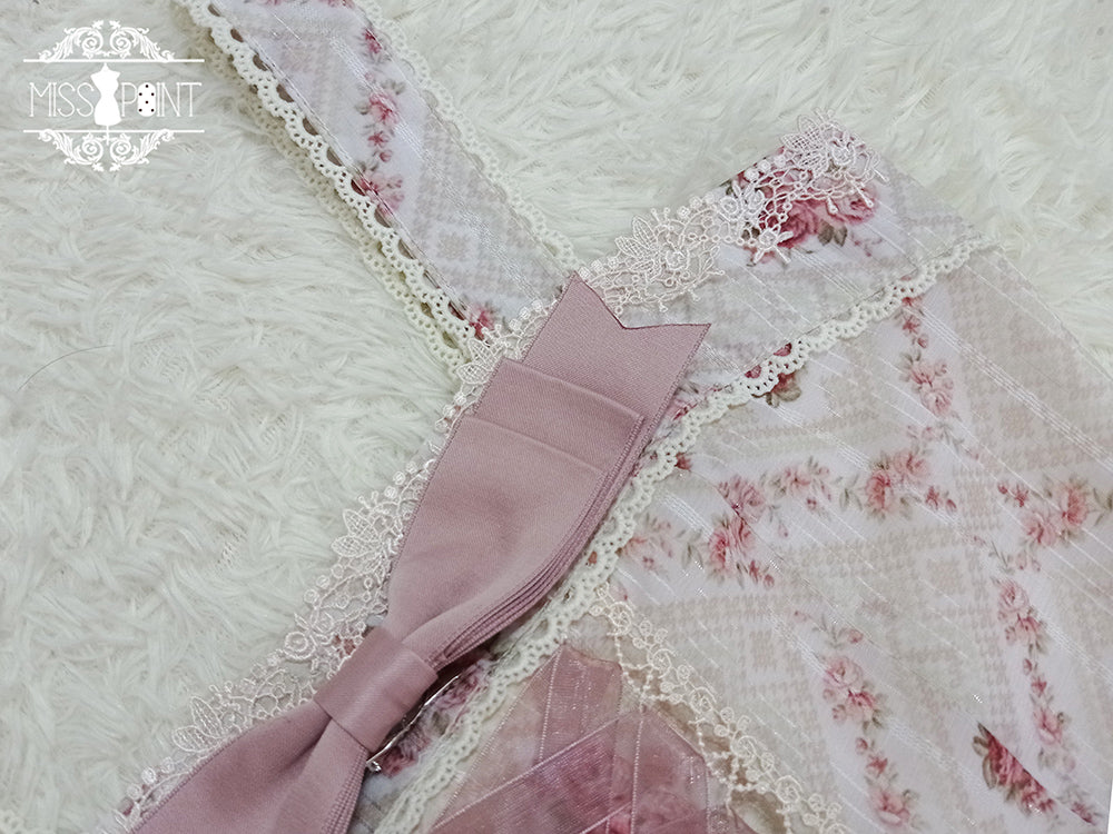 【通常販売停止中・11月頃再販予定】エドワード朝エレガント 薔薇プリントのジャンパースカート