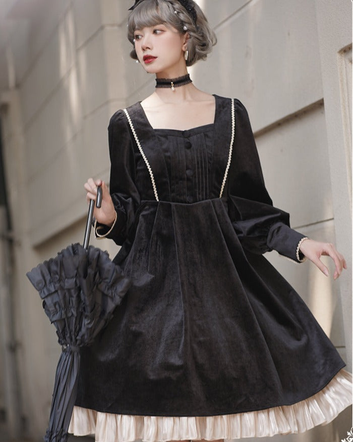[Pre-order] Velvet elegant classical dress