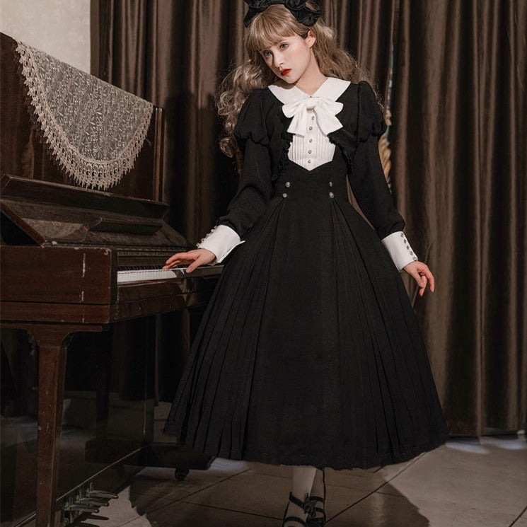 Monastery uniform style jumper skirt and short jacket setup