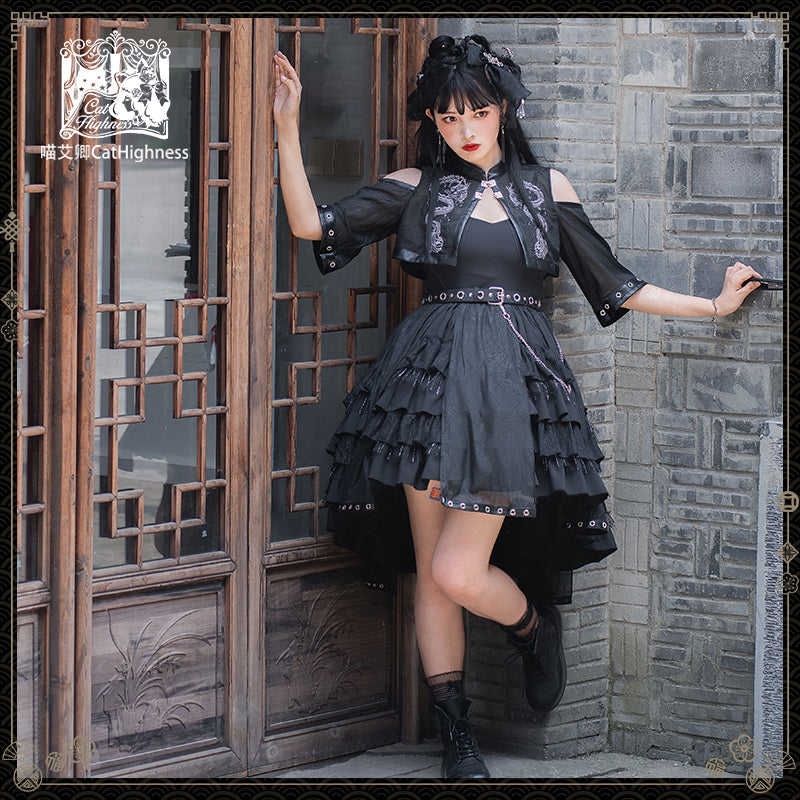 華ロリ×パンク トップス付きジャンパースカート