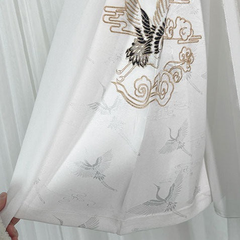 Prince style Crane embroidered flower loli haori