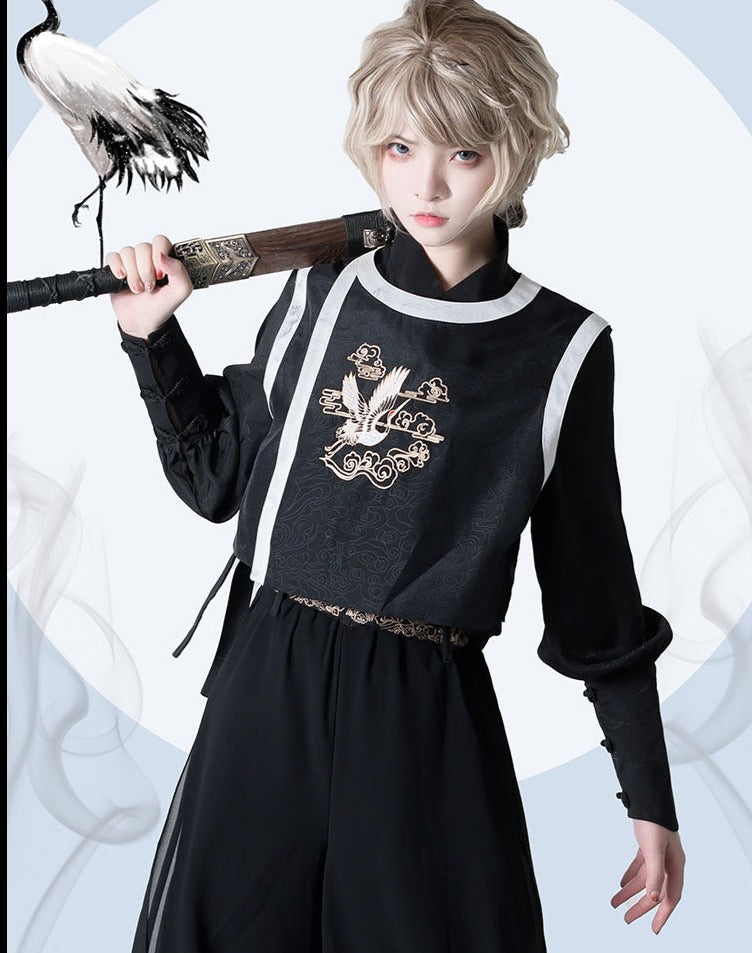 Prince Crane Embroidered Hana Lolita Vest