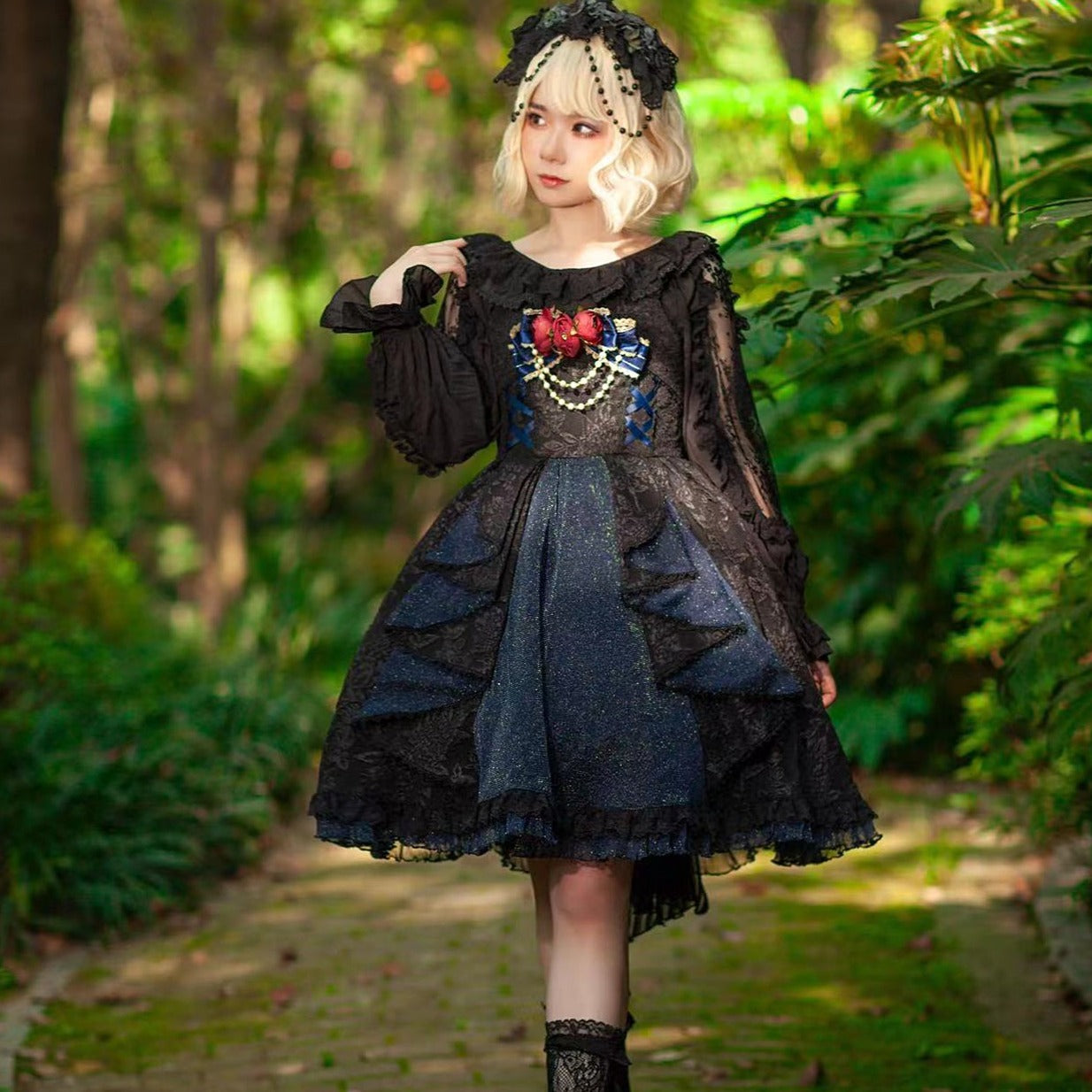 Starry Night Gothic Lolita Jumper Skirt