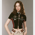 [Pre-order] Hogwarts School of Witchcraft and Wizardry Short length zip-up slim top