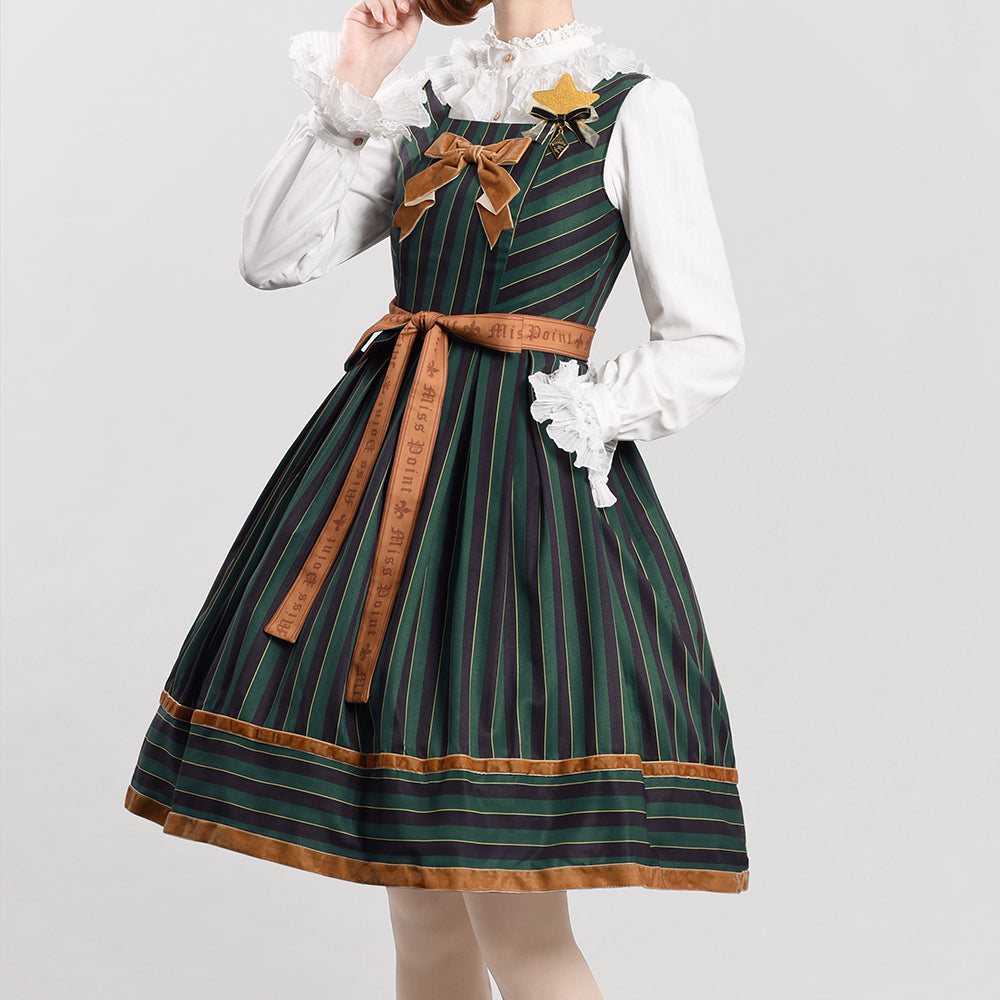 Gothic Lolita Vertical Striped Jumper Skirt of Lord Nobility