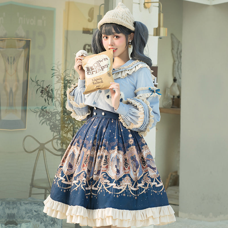 【予約販売】パレスプリント 青いスカートセット