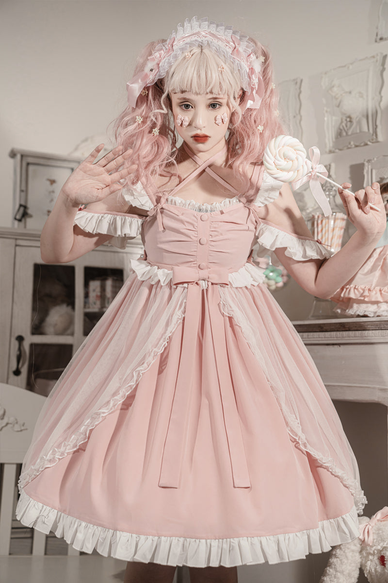 Fluffy Frill Fairy Lolita Jumper Skirt 