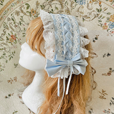 lace and ribbon headdress