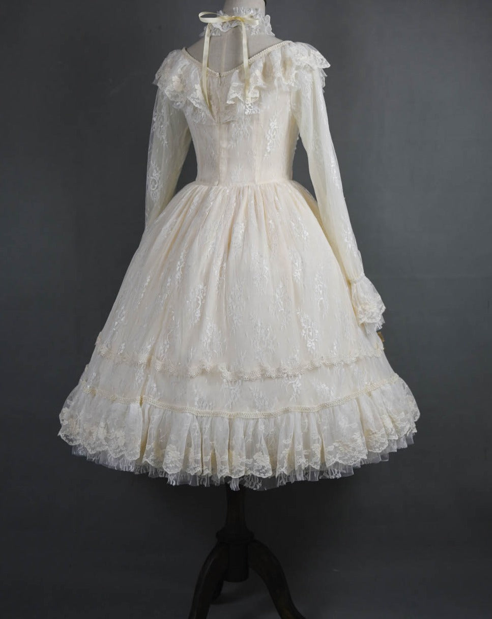 [Pre-order] Morning Mist Sweet Elegant Lace Dress