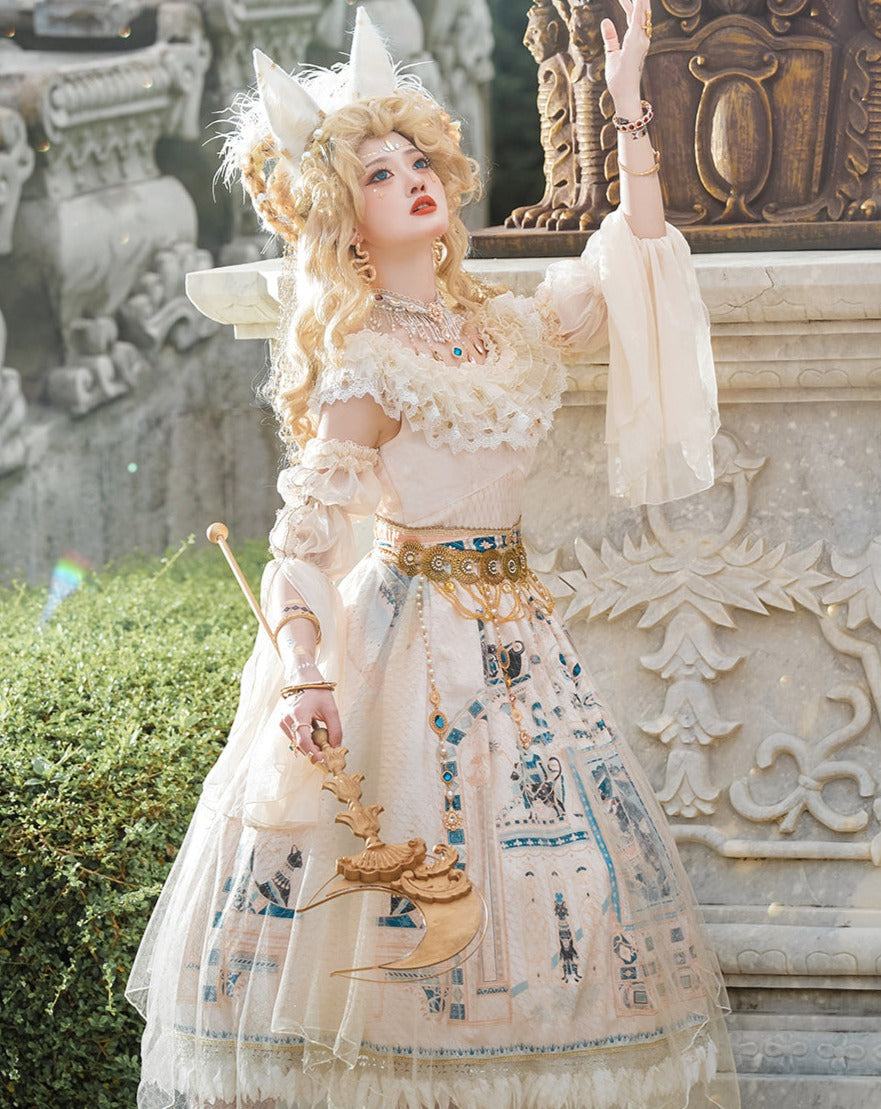[Pre-order] Twilight Egyptian Lolita Frill Jumper Skirt