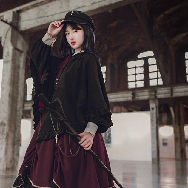 Apprentice Wizard Layered dress and cloak