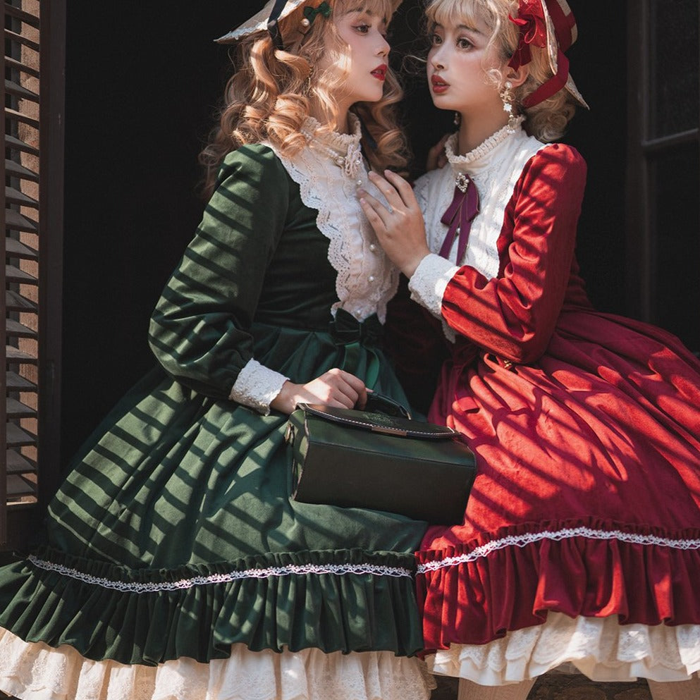 [Pre-order] British Classical Lolita Velvet Dress